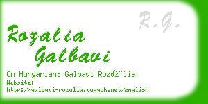 rozalia galbavi business card